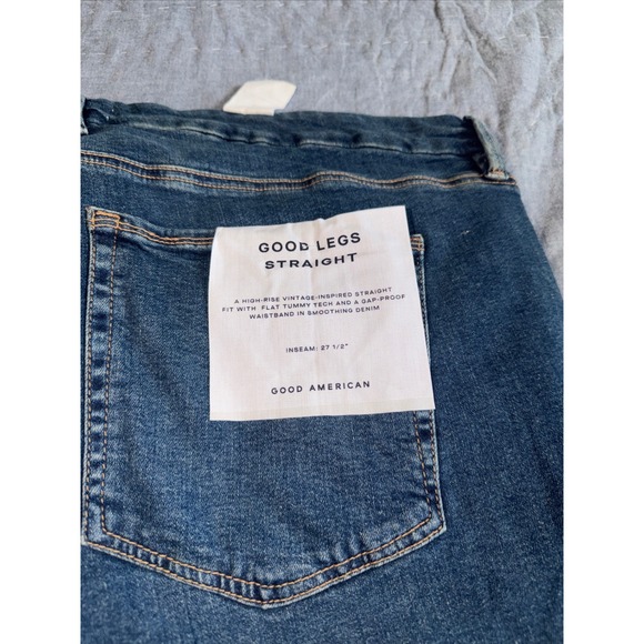 Good American Denim - Good American Good Legs Straight High Rise Jeans Blue Size 22 GL5873T NWT Blue